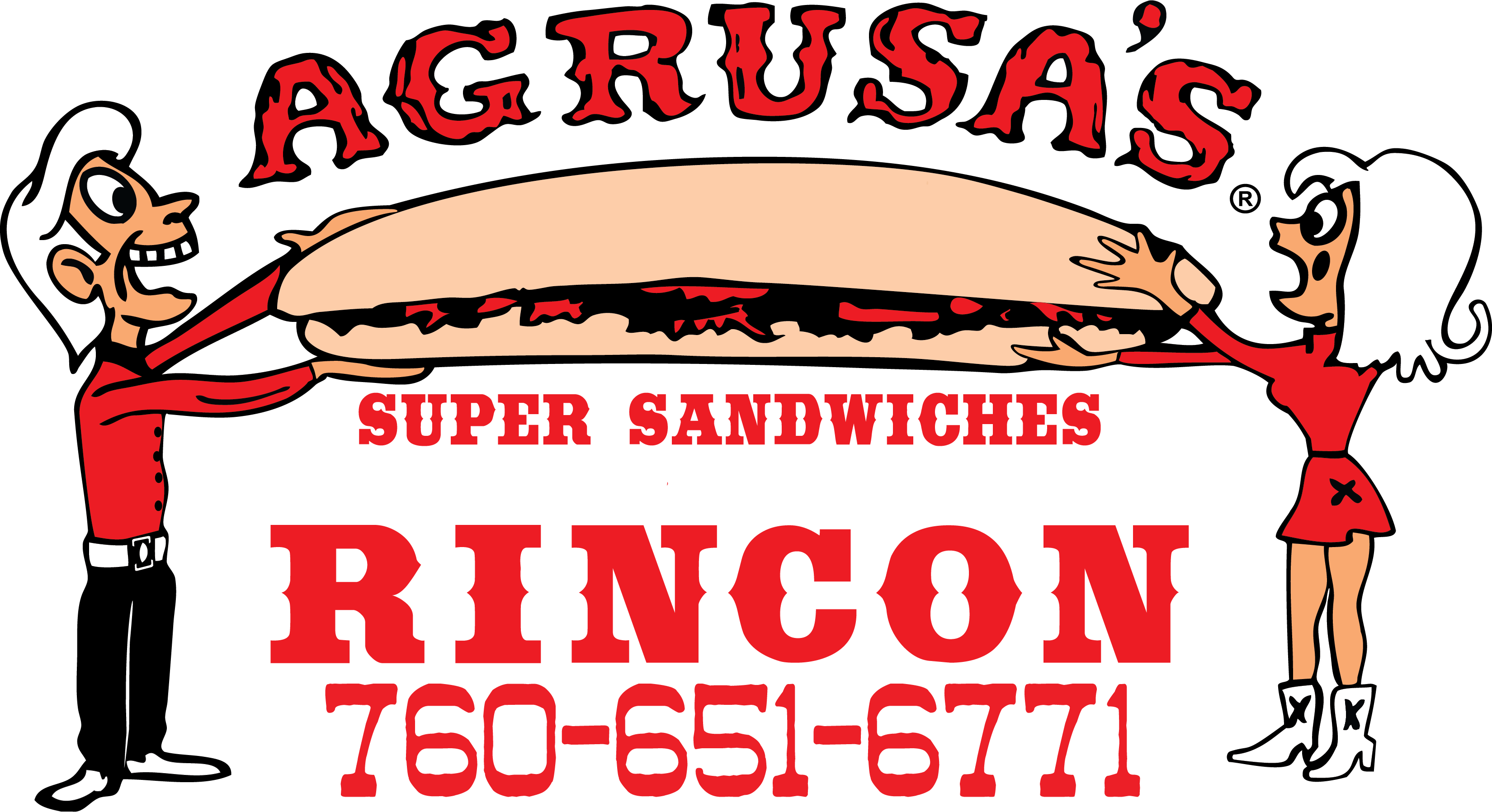 Agrusa's Super Sandwiches Rincon Logo - Phone Number: 760-651-6771