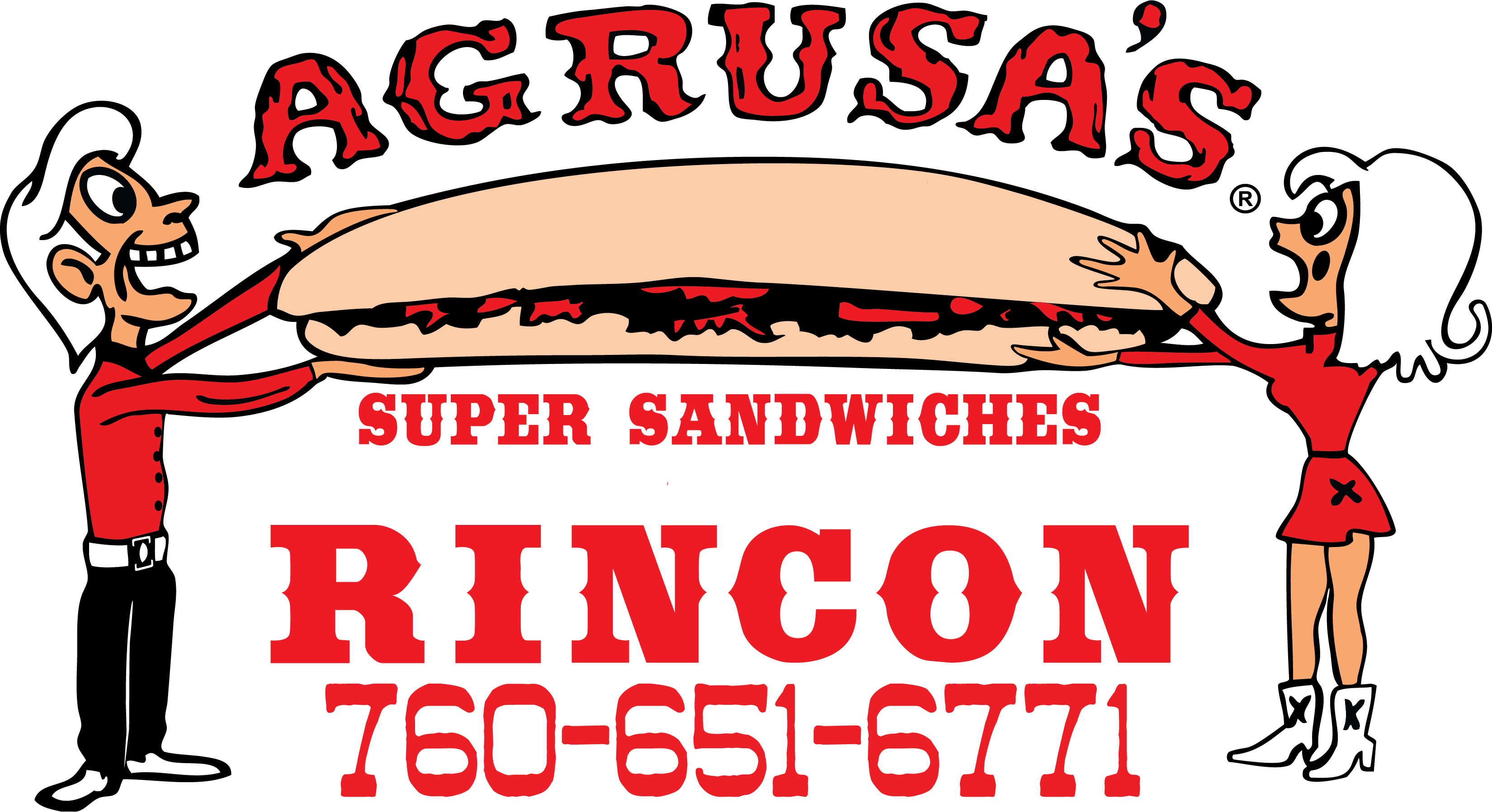 Agrusa's Super Sandwiches Rincon Logo - Phone Number: 760-651-6771